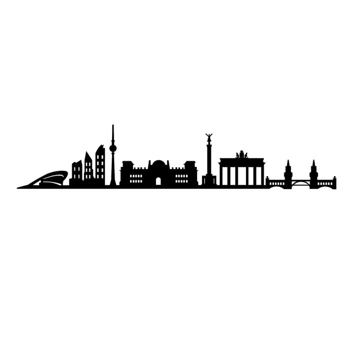 Wallity Berlin Skyline Escultura de pared Wallity Berlin Skyline Escultura de pared